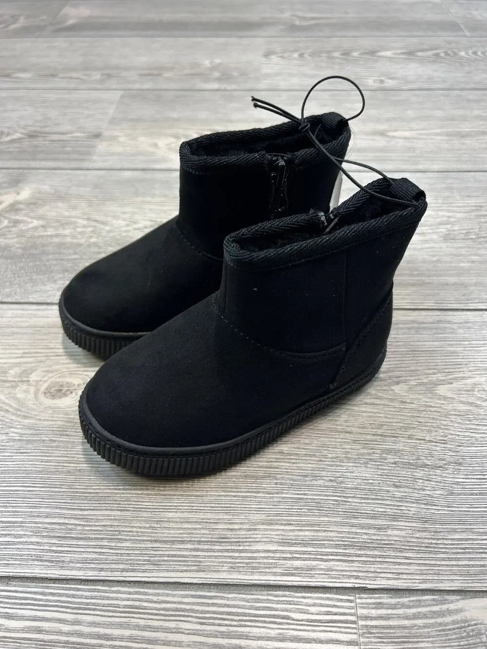 Cat & Jack Toddler Arlo Booties Black Size 8 NWT
